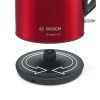 Bosch TWK3P424 DesignLine vízforraló, 1.7liter, 2400Watt, piros -fekete