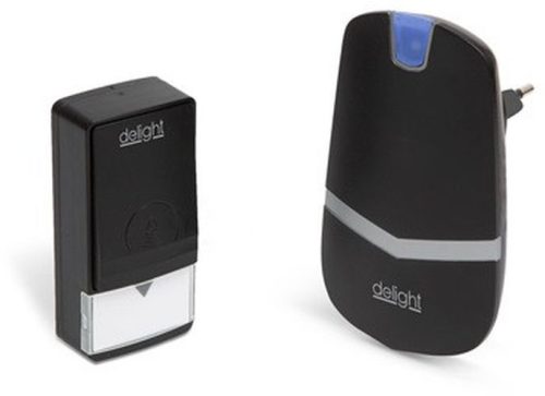 Delight 55342BK vezeték nélküli csengő, IP44, fekete