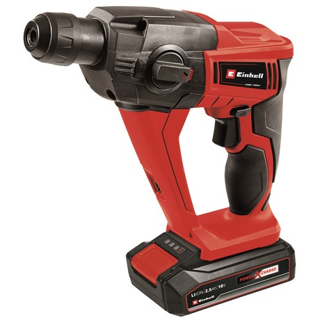 Einhell 4514218 TE-HD 18 LI (1X2,5 AH) akkus fúrókalapács csomag, 1.2J, SDS Plus, 1db 2.5Ah akku, töltő, tartozékok