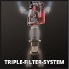 Einhell 2347180 TE-SV 18 Li - Solo vezeték nélküli álló porszívó. 120mbar szívóerő, 0.6 liter tartály (akku és töltő nélkül)
