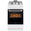 Electrolux LKK560011W Kombinált tűzhely, 4 zónás gáz főzőlap, 58liter elektromos sütő, SteamBake, szikragyújtás, fehér