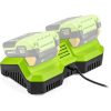 Fieldmann FDUZ79110 dupla akkumulátor töltő, Fast Power 20V, 140Watt, 2.4A (FDUZ 79020 /FDUZ 79040 kompatibilis)