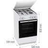 Gorenje GG5A14WJ gáztűzhely, szikragyújtás, 77liter, fehér