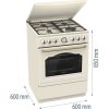 Gorenje GKS6C71CLI Kombinált Tűzhely