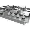 Gorenje GW641EX beépíthető gáz főzőlap, nagy teljesítményű wok égőfej, egykezes gyújtás, inox
