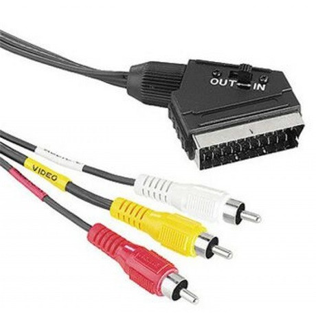 Hama 00043178 St Av Összekötőkábel Scart-3rca Be/ki 2,0m