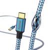 Hama 00201558 Adatkábel Usb Type-c "reflective" 1,5m, Kék