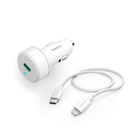 Hama 00201611 Autós Töltő (pd) 20w+lightning - Usb Type-c Adatkábel