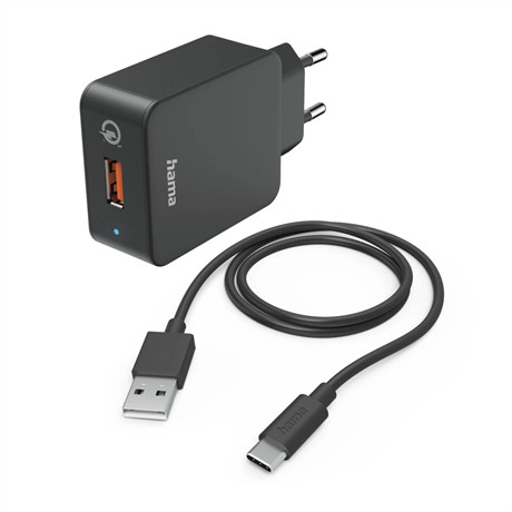 Hama 00201625 Hálózati Töltő Szett "qc 3.0" Usb -type-c Kábellel (19,5w)