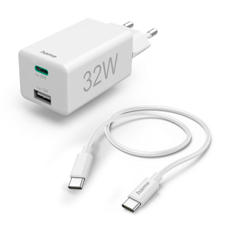Hama 00201692 Univerzális Hálózati Usb&type-c Töltő, 1m Kábel (32w)