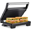 Hausmeister HM8811 panini sütő, 1000Watt, 180 -220°C, 23 x14.5cm sütőlap, szétnyitható, fekete -inox