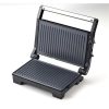 Hausmeister HM8811 panini sütő, 1000Watt, 180 -220°C, 23 x14.5cm sütőlap, szétnyitható, fekete -inox
