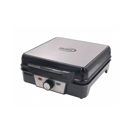 Hauser SN-1004 ostyasütő, 1200W, 4 féle sütőlap, tapadásmentes felület, fekete -inox