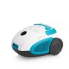 Hyundai VC068WB porzsákos porszívó, 800 W, 2 literes porzsák, 80 dB, fehér - kék