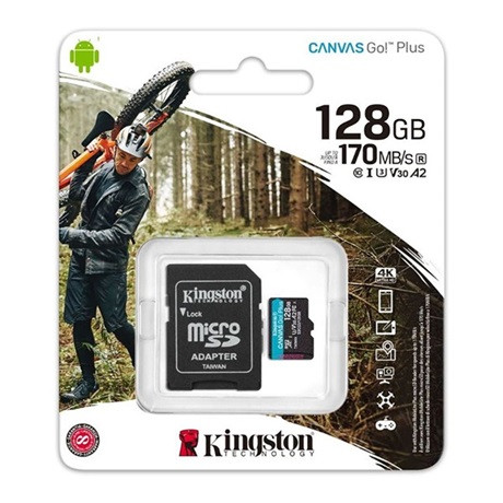 Kingston SDCG3/128GB Memóriakártya + Adapter