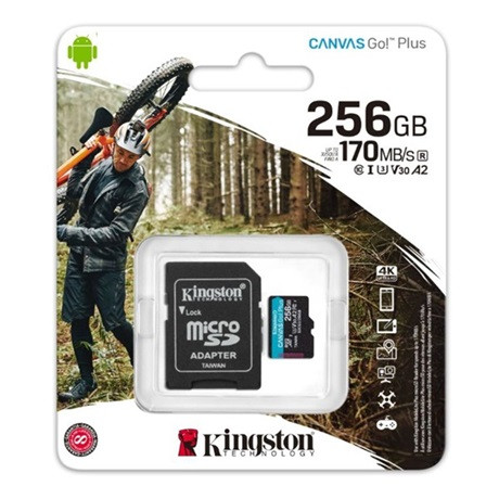 Kingston SDCG3/256GB Memóriakártya + Adapter