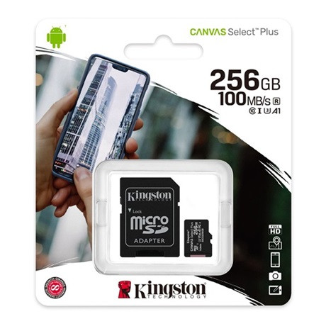 Kingston SDCS2/256GB Micro Sd Kártya + Adapter