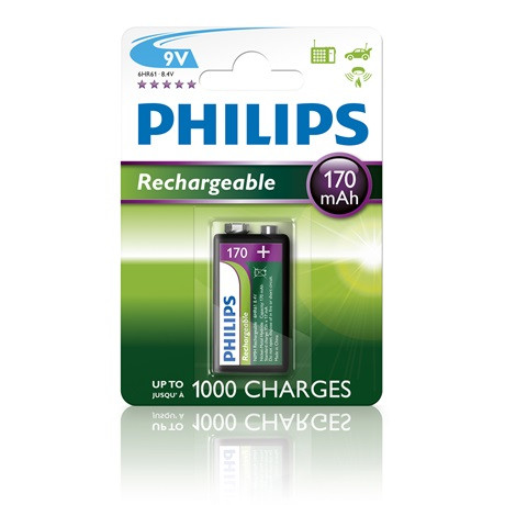 Philips  9VB1A17/10 Rechargeables Elem