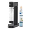 Philips ADD4901BK/10 GoZero Lite szódagép, 1db CO2 patron, 1literes palack, fekete