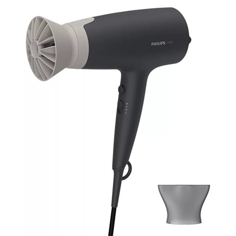 Philips BHD351/10 Series 3000 hajszárító, 2100Watt, ionos, 6 hő- és sebességfokozat, hideg levegő gomb, fekete -szürke