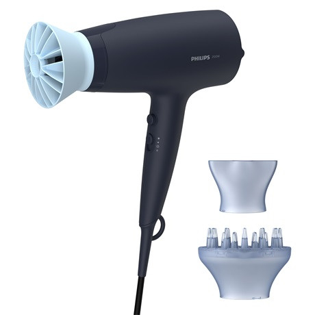 Philips BHD360/20 Series 3000 hajszárító, 2100Watt, ionos, 6 hő- és sebességfokozat, hideg levegő gomb, diffúzor, fekete -szürke