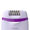 Philips BRE275/00 Satinelle Essential vezetékes kompakt epilátor, 4 tartozék, Opti-light, 2 sebesség, lila