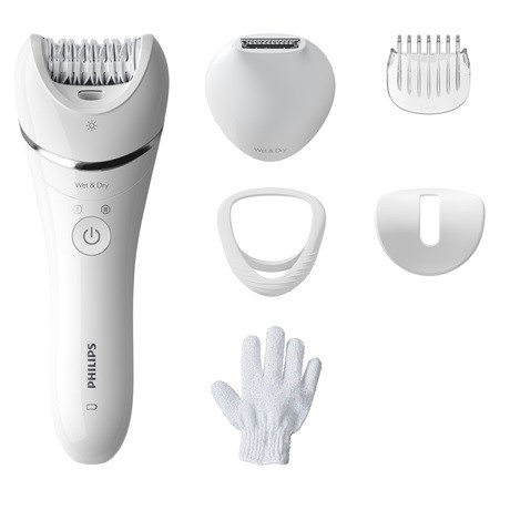 Philips BRE715/00 Satinelle Advanced epilátor, száraz - nedves, 6 kiegészító, fehér