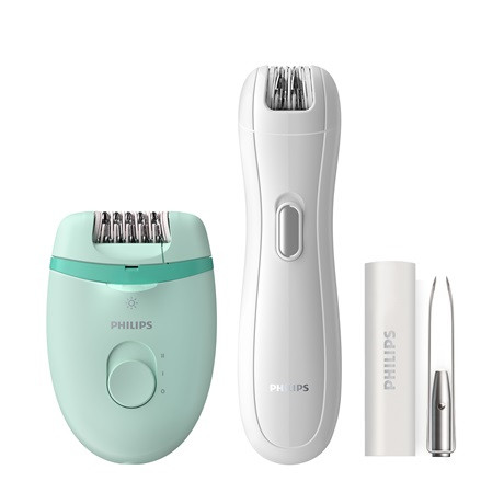Philips BRP529/00 Satinelle Essential epilátor és mini epilátor szett, kompakt méret, 2sebesség, fehér