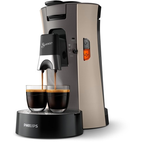 Philips CSA240/31 SENSEO kávéfőző, párnás, 1bar, 0.9liter víztatály, szürke -barna