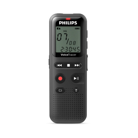 Philips DVT1160 diktafon, 8GB, USB, 112 x112p. kijelző, elemes, fekete