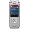 Philips DVT4115 diktafon, 8GB, bővíthető memória, 3 db mikrofon, Wi-Fi, mobil alkalmazás, 1000mAh akku, Sembly, ezüst