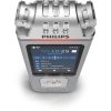Philips DVT4115 diktafon, 8GB, bővíthető memória, 3 db mikrofon, Wi-Fi, mobil alkalmazás, 1000mAh akku, Sembly, ezüst