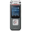 Philips DVT6115 diktafon, 8GB, bővíthető memória, HD felvétel, 3 db mikrofon, Wi-Fi, mobil alkalmazás, akkumulátoros, Sembly, szürke