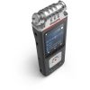 Philips DVT6115 diktafon, 8GB, bővíthető memória, HD felvétel, 3 db mikrofon, Wi-Fi, mobil alkalmazás, akkumulátoros, Sembly, szürke