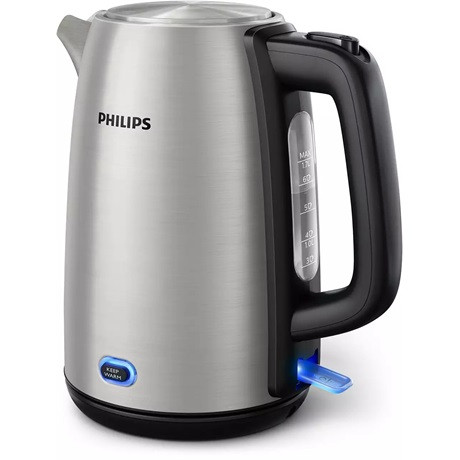 Philips HD9353/90 Viva Collection vízforraló, 1.7liter, 2200Watt, automatikus kikapcsolás, rugós fedél, inox