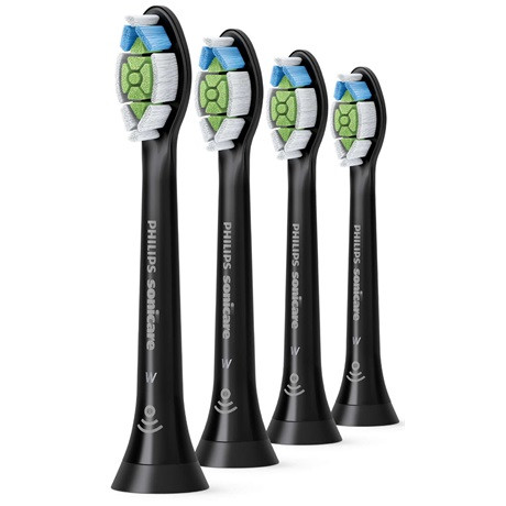 Philips HX6064/11 Sonicare W2 Optimal White fogkefefej, BrushSync, normál méret, közepes erősség, fekete (4db/csomag)