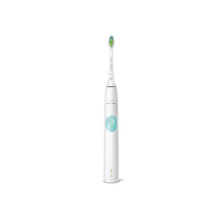Philips HX6807/24 Sonicare ProtectiveClean 4300 elektromos fogkefe, 2 intenzitás, 62000 rezgés/perc, BrushSync, fehér -mentazöld
