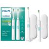Philips HX6807/35 Sonicare ProtectiveClean 4300 elektromos fogkefe, 2 intenzitás, 62000 rezgés/perc, BrushSync, utazó tok, fehér -mentazöld (2db /csomag)