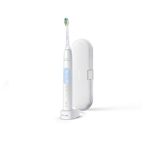 Philips HX6839/28 Sonicare ProtectiveClean 4500 elektromos fogkefe, 2 mód, 62000 rezgés/perc, BrushSync, utazó tok, fehér-világoskék