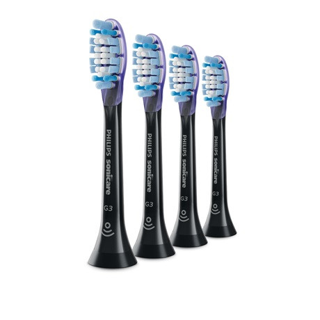 Philips HX9054/33 Sonicare G3 Premium Gum Care fogkefefej, normál méret, lágy, fekete (4db/csomag)