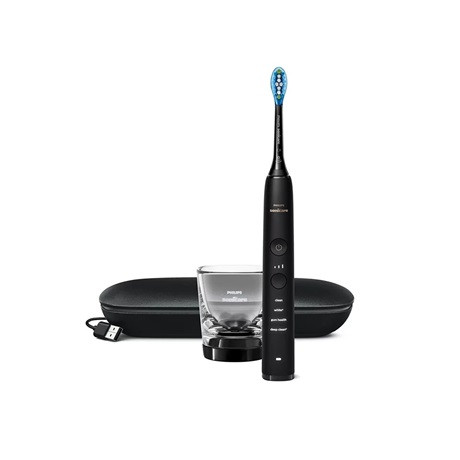 Philips HX9911/09 Sonicare DiamondClean 9000 elektromos fogkefe, Plaque Control fej, 4 mód, 3 intenzitás, 62000 rezgés/perc, fekete