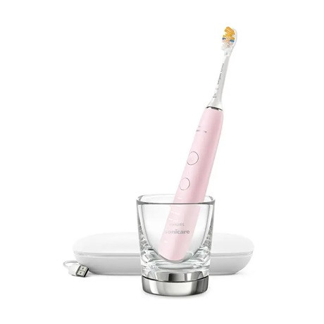 Philips HX9911/21 Sonicare DiamondClean 9000 elektromos fogkefe, 4 mód, 3 intenzitás, 62000 rezgés/perc, rózsaszín-fehér