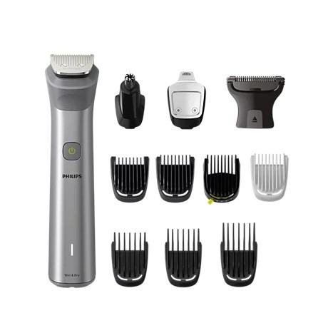 Philips MG5940/15 Series 5000 multifunkciós testszőrzet ápoló, 12 az 1-ben, BeardSense, önélező kés, akkumulátoros, inox
