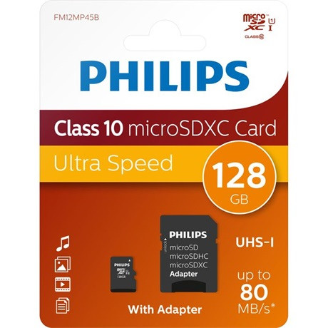 Philips PH666998 Micro SDXC 128gb Class 10 Uhs-i U1 + Adapter