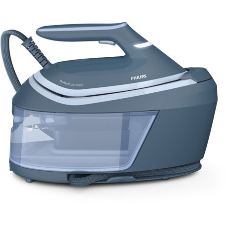 Philips PSG6042/20 6000 Series PerfectCare gőzállomás, SteamGlide Advanced talp, 2400Watt, max. 6.5bar, 130g/perc gőz, 550g/min gőzlövet, kék
