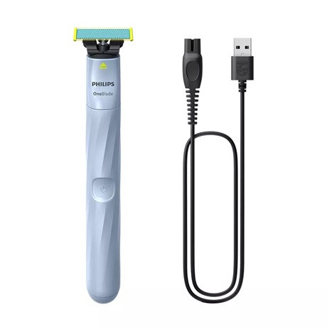 Philips QP1324/30 OneBlade 1st Shave borotva, nedves és száraz, akkumulátoros, 1db tartalék penge, égszínkék