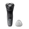 Philips S1142/00 Shaver 1000 Series borotva, 3 körkéses, akkumulátoros, vízálló, fekete -szürke
