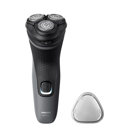 Philips S1142/00 Shaver 1000 Series borotva, 3 körkéses, akkumulátoros, vízálló, fekete -szürke
