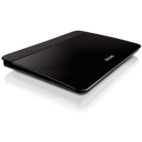 Philips SDV6226/12 szobaantenna, erősítős, lapos kialakítás, DVB-T/T2, 41dB, zajszűrő, fekete