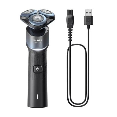 Philips X5006/00 Shaver 5000X Series borotva, nedves és száraz, SkinGlide bevonat, PowerCut pengék, fekete -akvamarin